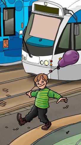 Junge mit Luftballon