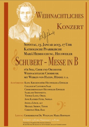 Plakat weihnachtliches Konzert Heusweiler
